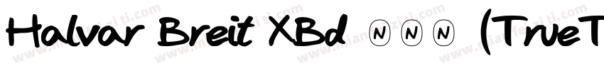 Halvar Breit XBd 超粗体 (TrueType) (We字体转换